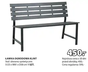 JYSK Ławka ogrodowa oferta