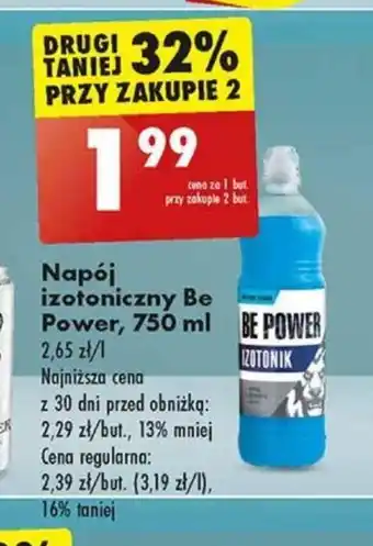 Biedronka Napój izotoniczny Be Power 750 ml oferta
