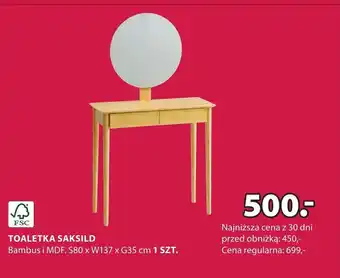 JYSK Toaletka MDF oferta