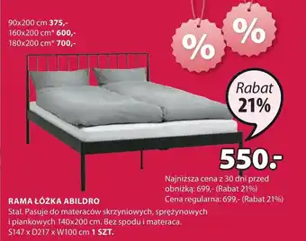 JYSK łóżka Rama oferta