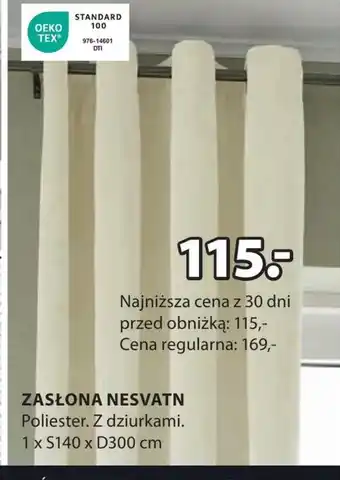 JYSK Zasłona oferta