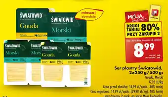 Biedronka Ser gouda plastry Światowid oferta