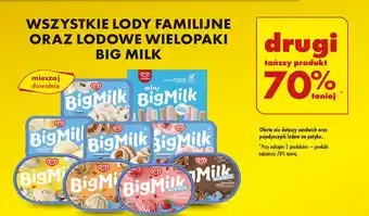 Biedronka Lody truskawki intense Algida Big Milk oferta