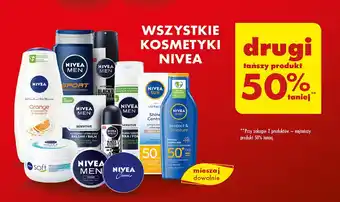 Biedronka Nawilżający balsam do opalania spf 50+ Nivea Sun Protect & Moisture oferta