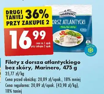 Biedronka Dorsz atlantycki filet bez skóry Marinero oferta