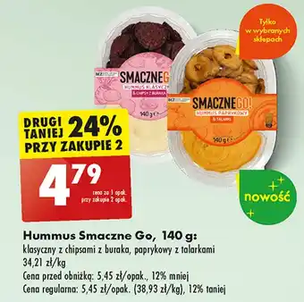 Biedronka Hummus paprykowy z talarkami Smacznego! oferta