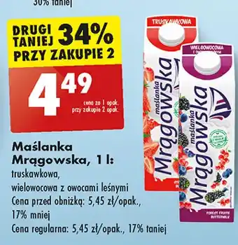 Biedronka Maślanka truskawkowa Mrągowska oferta