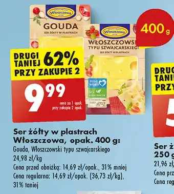 Biedronka Ser włoszczowski typu szwajcarskiego Włoszczowa oferta