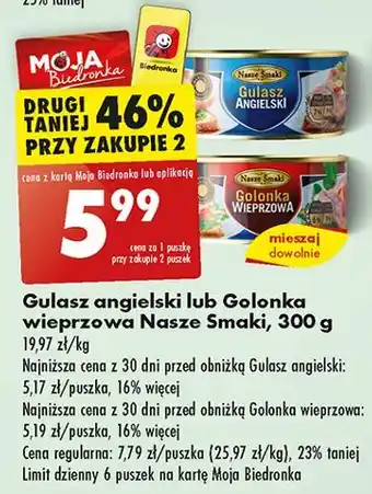 Biedronka Gulasz angielski premium Nasze Smaki oferta