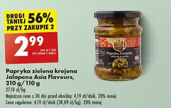 Biedronka Papryczki jalapeno zielone krojone Asia Flavours oferta