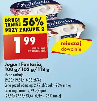 Biedronka Jogurt z płatkami w czekoladzie Danone Fantasia oferta