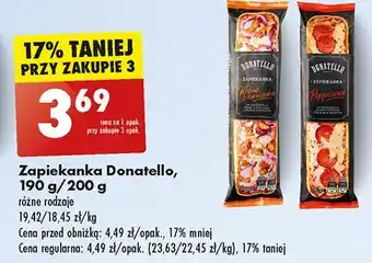 Biedronka Zapiekanka kebab z kurczaka Donatello oferta