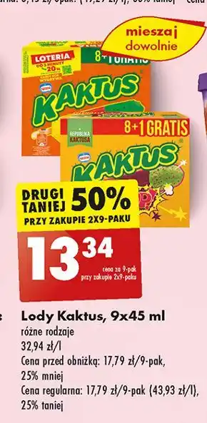 Biedronka Lody sweet & sour Nestle Kaktus oferta