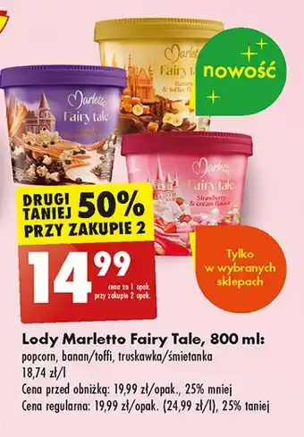 Biedronka Lody mango kokos w białej czekoladzie Marletto Fairy Tale oferta