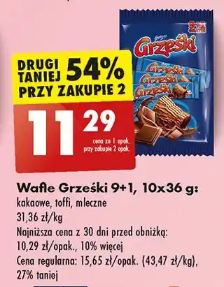 Biedronka Wafelek mleczny Grześki oferta