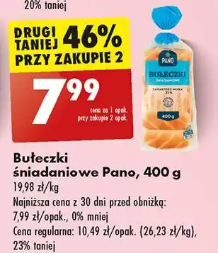 Biedronka Bułeczki śniadaniowe Pano oferta