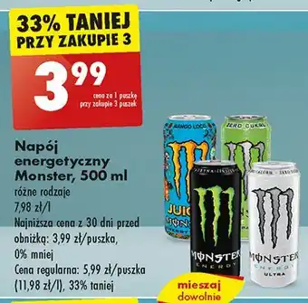 Biedronka Napoj energetyczny Monster Energy Juiced Mango Loco oferta