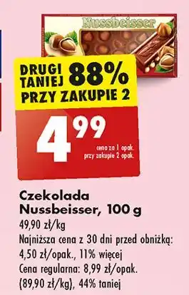 Biedronka Czekolada mleczna z całymi orzechami Alpen Gold Nussbeisser oferta
