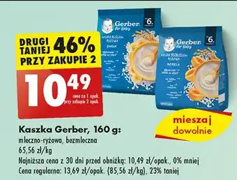 Biedronka Kaszla mleczno-ryżowa Gerber oferta