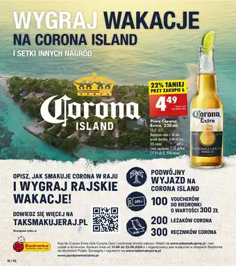 Biedronka Piwo Corona Extra oferta