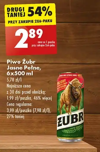 Biedronka Piwo Żubr 1768 oferta