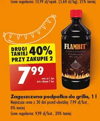 Biedronka Podpałka do grilla w płynie Flambit oferta