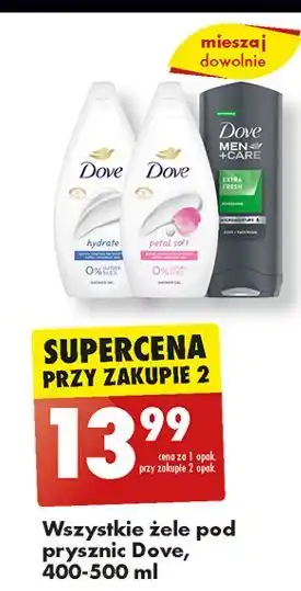 Biedronka Żel pod prysznic petal soft Dove oferta