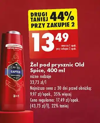 Biedronka Żel pod prysznic Old Spice Captain oferta