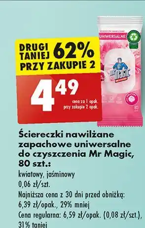 Biedronka Chusteczki do czyszczenia jaśminowe Mr Magic oferta
