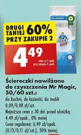 Biedronka Ściereczki nawilżane do czyszczenia kuchni Mr Magic oferta
