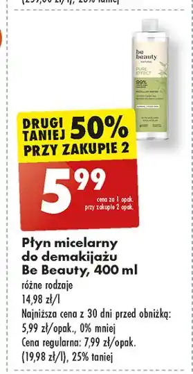 Biedronka Płyn micelarny nawilżający Be Beauty oferta