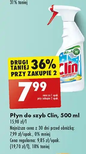 Biedronka Płyn do mycia szyb lemon Clin Windows & Glass oferta