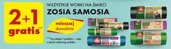 Biedronka Worki na śmieci z taśmą 120 l Zosia Samosia oferta