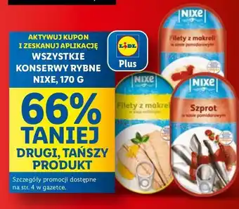 Lidl Szprot w sosie pomidorowym Nixe oferta
