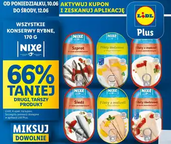 Lidl Filety z makreli w oleju roślinnym Nixe oferta