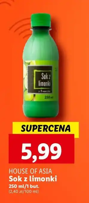 Lidl Sok z limonki House Of Asia oferta