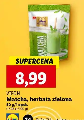 Lidl Herbata zielona matcha Vifon oferta