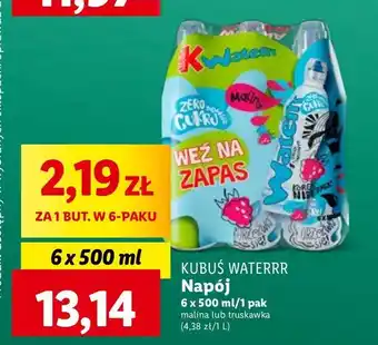Lidl Woda truskawkowa Kubuś Waterrr oferta