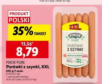 Lidl Parówki z szynki ekstra Pikok Pure oferta
