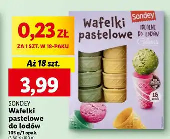Lidl Wafelki pastelowe Sondey oferta