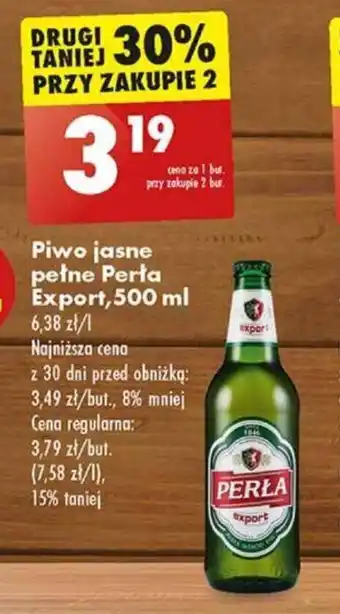 Biedronka Piwo jasne pełne Perła Export 500 ml oferta