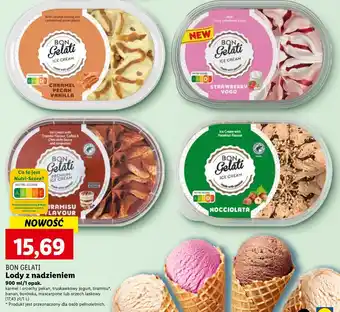 Lidl Lody z polewą truskawkową Bon Gelati oferta