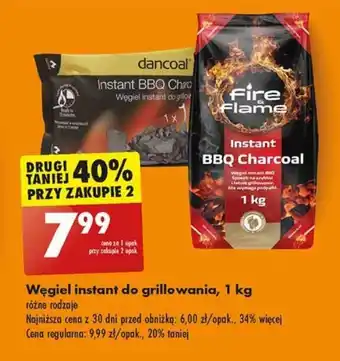 Biedronka Węgiel instant do grillowania 1 kg oferta