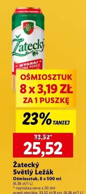 Lidl Piwo Zatecky Svetly Lezak oferta