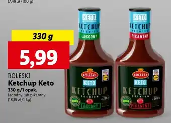 Lidl Ketchup łagodny Roleski Keto oferta