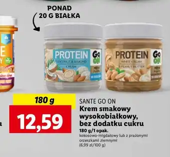 Lidl Krem z prażonymi orzeszkami ziemnymi Sante Go On! Protein oferta