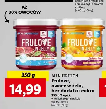 Lidl Mus truskawkowy Allnutrition Frulove In Jelly oferta