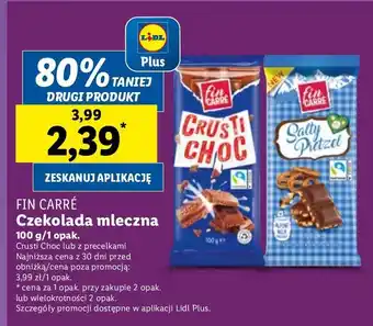 Lidl Czekolada ze słonymi preclami Fin Carre oferta