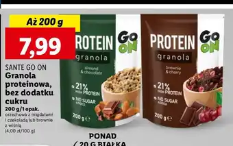Lidl Granola migdały i czekolada Sante Go On! Protein oferta