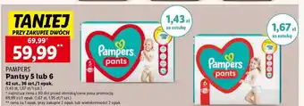 Lidl Pieluchomajtki 5 Pampers Pants oferta